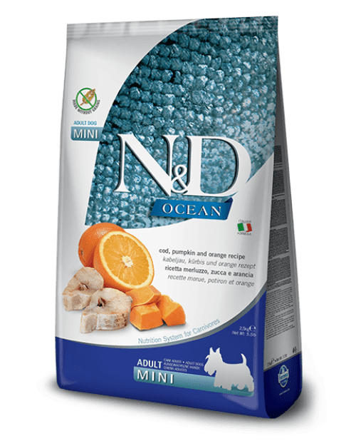 ND PUMPKIN GrainFree ADULT MINI - Ocean Codfish& Orange