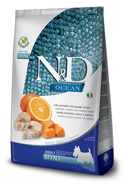 ND PUMPKIN GrainFree ADULT MINI - Ocean Codfish& Orange