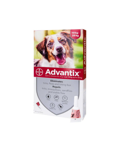Advantix Spot-on, otopina za nakapavanje, za pse od 10 do 25 kg