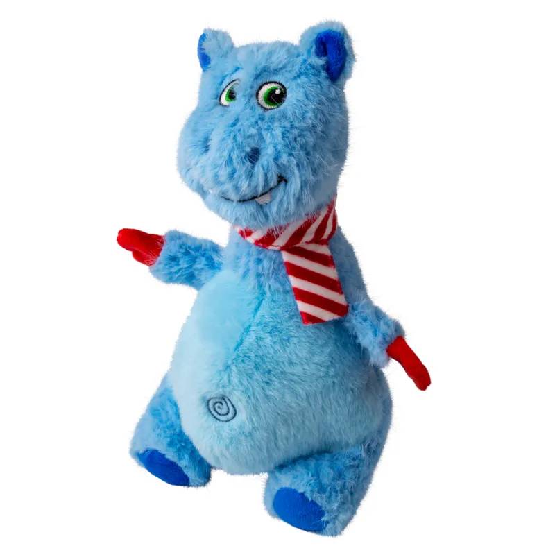 KONG Holiday Knots Belly Hippo – božićna igračka s piskom - Slika 2