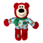KONG Holiday Wild Knots Bear – božićni medvjedić s piskom - Slika 2